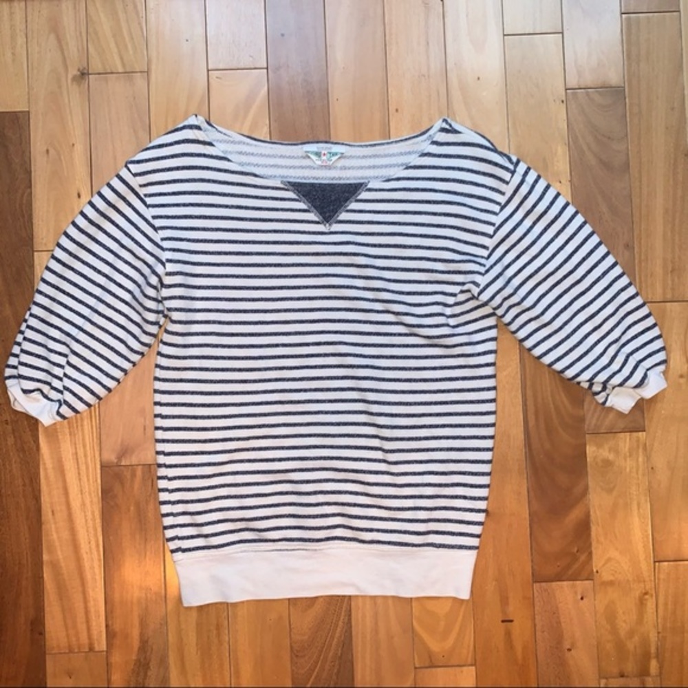 Hard Tail Slouchy Sailor Striped Sweatshirt Terry